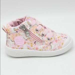 Blowfish Malibu Toddler's Valetta High Top in Pink Unicorn Gold - size 7